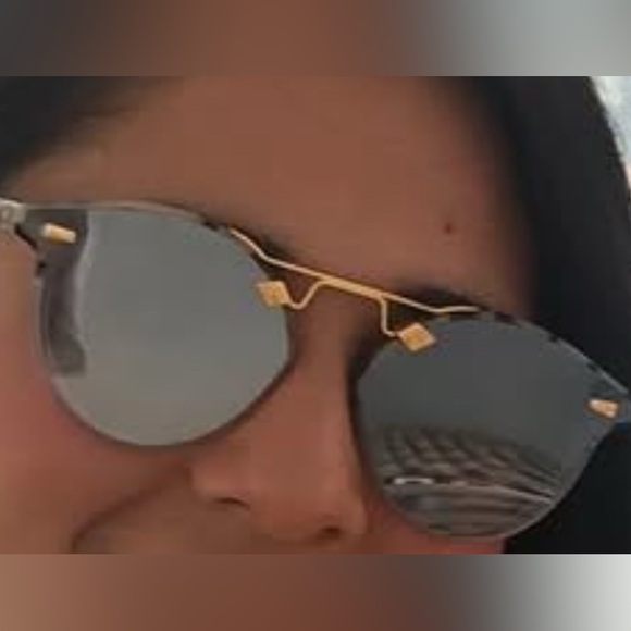 KREWE Gold and Black Sunglasses with Case main image 6